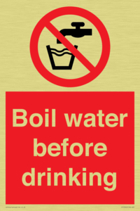 Boil water before drinking